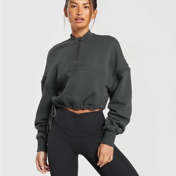 Gymshark Gray Cropped Sweatshirt - Picture 12 of 16